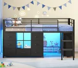 BTHFST Low Loft Bed Twin Size with 14 Storage, photograph 9 of 9 published for this piece