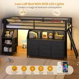 BTHFST Low Loft Bed Twin Size with Storage, photograph 4 of 9 published for this piece