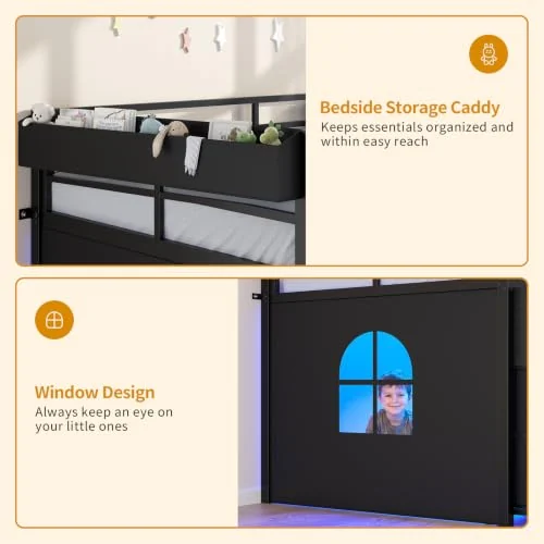 BTHFST Low Loft Bed Twin Size with Storage, photograph 8 of 9 published for this piece