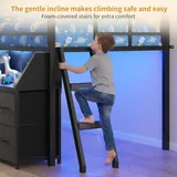 BTHFST Low Loft Bed Twin Size with Storage, photograph 9 of 9 published for this piece