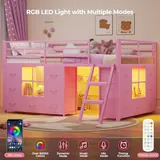 BTHFST Low Loft Bed Twin Size with 14 Storage, photograph 5 of 9 published for this piece