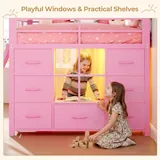 BTHFST Low Loft Bed Twin Size with 14 Storage, photograph 8 of 9 published for this piece