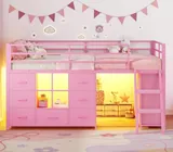 BTHFST Low Loft Bed Twin Size with 14 Storage, photograph 9 of 9 published for this piece