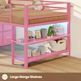 BTHFST Low Loft Bed Twin Size with 6 Storage, photograph 6 of 8 published for this piece