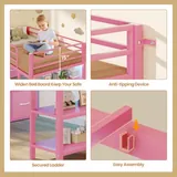 BTHFST Low Loft Bed Twin Size with 6 Storage, photograph 7 of 8 published for this piece