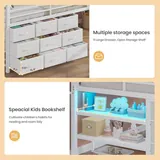 BTHFST Low Loft Bed Twin Size with 9 Storage, photograph 4 of 8 published for this piece