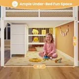BTHFST Low Loft Bed Twin Size with 9 Storage, photograph 7 of 8 published for this piece