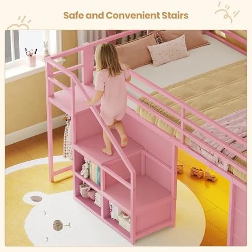 BTHFST Low Loft Bed Twin Size with Stairs, photograph 3 of 9 published for this piece