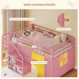 BTHFST Low Loft Bed Twin Size with Stairs, photograph 8 of 9 published for this piece