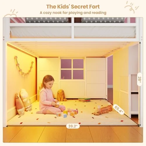 BTHFST Low Loft Bed Twin Size with Stairs, photograph 6 of 9 published for this piece