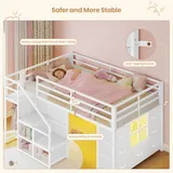 BTHFST Low Loft Bed Twin Size with Stairs, photograph 8 of 9 published for this piece