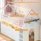 BTHFST Low Loft Bed Twin Size with 8 Storage, photograph 6 of 8 published for this piece