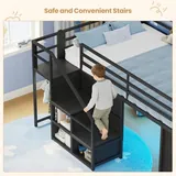 BTHFST Low Loft Bed Twin Size with Stairs, photograph 3 of 9 published for this piece