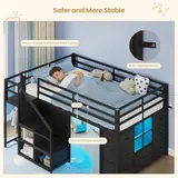 BTHFST Low Loft Bed Twin Size with Stairs, photograph 8 of 9 published for this piece