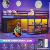 BTHFST Low Loft Bed Twin Size with 6 Storage, photograph 4 of 8 published for this piece