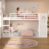 BTHFST Low Twin Over Twin Bunk Bed with 6, photograph 5 of 9 published for this piece