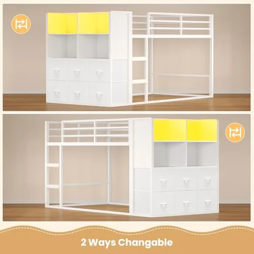 BTHFST Low Twin Over Twin Bunk Bed with 6, photograph 6 of 9 published for this piece