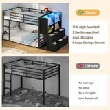 BTHFST Low Twin Over Twin Bunk Bed with 6, photograph 8 of 9 published for this piece