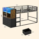 BTHFST Low Twin Over Twin Bunk Bed with 6, photograph 2 of 9 published for this piece