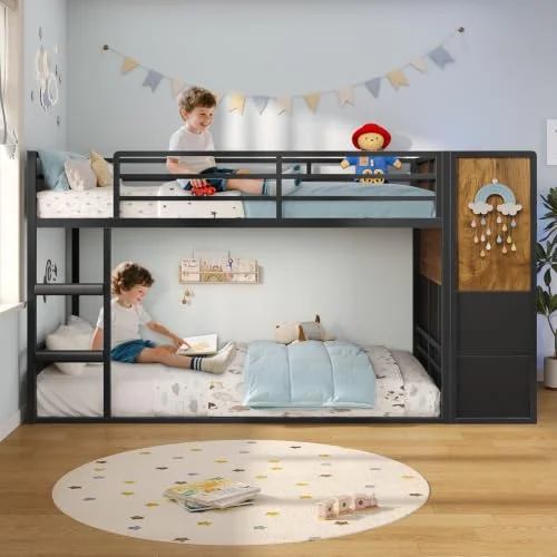 BTHFST Low Twin Over Twin Bunk Bed with 6, photograph 5 of 9 published for this piece