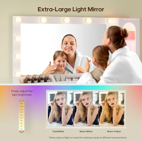 BTHFST Makeup Vanity Desk with Large 31.5″ Mirror and, photograph 2 of 9 published for this piece