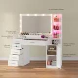 BTHFST Makeup Vanity Desk with Large 31.5″ Mirror and, photograph 9 of 9 published for this piece