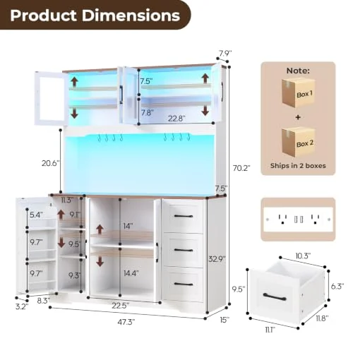 BTHFST Pantry Cabinet with Charging Station, photograph 2 of 9 published for this piece