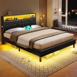 BTHFST Queen Bed Frame with LED Lights & Charging, photograph 7 of 7 published for this piece