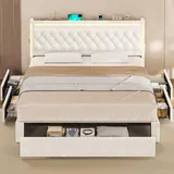 BTHFST Queen Size Bed Frame with 5 Storage Drawers, photograph 7 of 9 published for this piece
