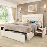 BTHFST Queen Size Bed Frame with 5 Storage Drawers, photograph 9 of 9 published for this piece