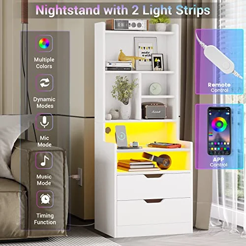 BTHFST Tall Nightstand Set of 2, photograph 4 of 7 published for this piece