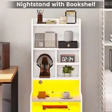 BTHFST Tall Nightstand with Charging Station and LED Lights, photograph 8 of 8 published for this piece