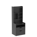 BTHFST Tall Nightstand with LED Lights and Charging Station, photograph 5 of 8 published for this piece