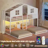 BTHFST Triple Bunk Bed Twin Over Twin, photograph 6 of 9 published for this piece