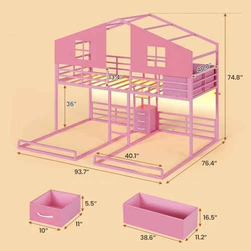 BTHFST Triple Bunk Bed Twin Over Twin, photograph 2 of 9 published for this piece