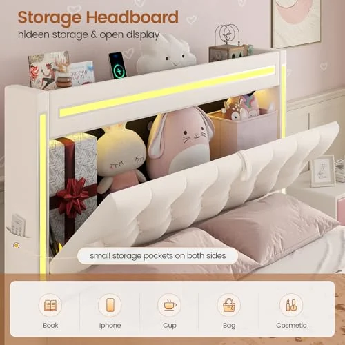 BTHFST Twin Bed Frame with 3 Storage Drawers, photograph 4 of 8 published for this piece