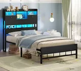 BTHFST Twin Bed Frame with Storage Headboard, photograph 8 of 8 published for this piece
