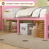 BTHFST Twin Bed Frame with Storage Headboard, photograph 7 of 8 published for this piece
