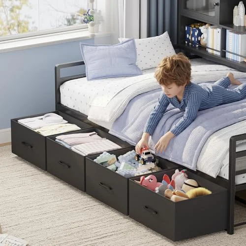BTHFST Twin Daybed with 4 Storage Drawers & 3-Tier, photograph 5 of 8 published for this piece