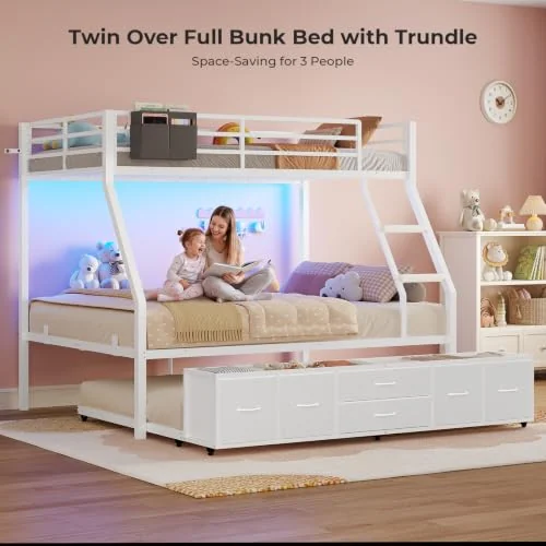 BTHFST Twin Over Full Bunk Bed with Trundle, photograph 5 of 8 published for this piece