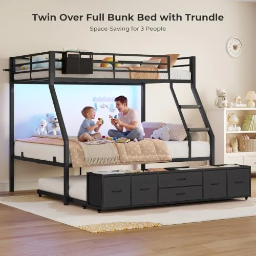 BTHFST Twin Over Full Bunk Bed with Trundle, photograph 5 of 8 published for this piece