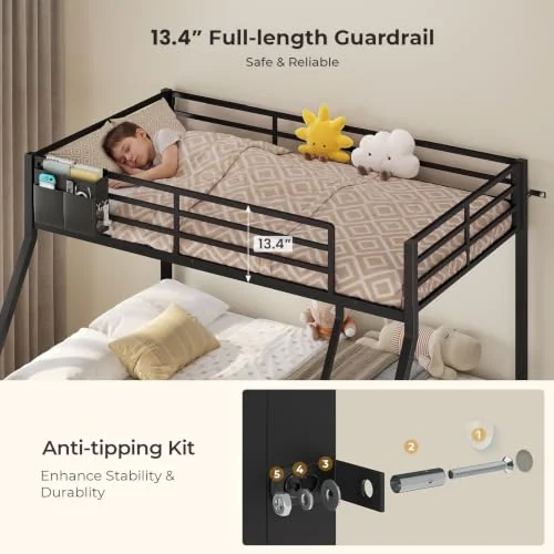 BTHFST Twin Over Full Bunk Bed with Trundle, photograph 6 of 8 published for this piece