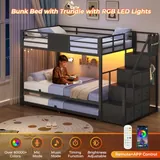 BTHFST Twin Over Twin Bunk Bed with Trundle, photograph 6 of 9 published for this piece