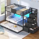BTHFST Twin Over Twin Bunk Bed with Trundle, photograph 9 of 9 published for this piece