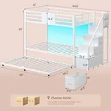BTHFST Twin Over Twin Bunk Bed with Trundle, photograph 2 of 9 published for this piece
