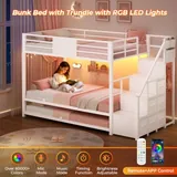 BTHFST Twin Over Twin Bunk Bed with Trundle, photograph 6 of 9 published for this piece