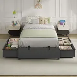 BTHFST Twin Size Bed Frame with 2 Large Storage, photograph 3 of 7 published for this piece