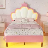 BTHFST Twin Size Bed Frame with LED Lights, photograph 3 of 8 published for this piece