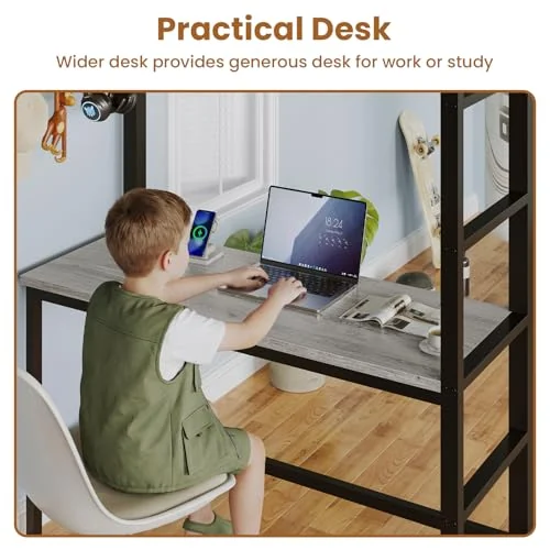 BTHFST Twin Size Loft Bed with Desk and 8, photograph 4 of 8 published for this piece