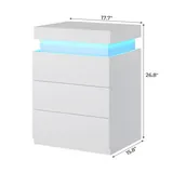 BTHFST White Nightstand with Charging Station, photograph 2 of 7 published for this piece